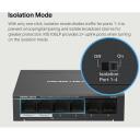 Mercusys настольный коммутатор MS106LP, 6 портов, 10/100 Мбит/с, 4 PoE+ порта, 40 Вт, управляемый коммутатор, черный