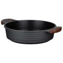 Resto kastrul 93506, 4.4 L, 28 cm, &uuml;mmargune, must/puit, klaasist kaas, ergonoomilised k&auml;epidemed, induktsioonip&otilde;hi