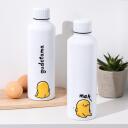 Paladone Gudetama ūdens pudele PP13291GUD, 500ml, nerūsējo&scaron;ais tērauds, balta, oficiāli licencēts produkts