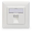 Digitus Sienas plāksne Keystone moduļiem, DN-93811, 1 ports, 8cm, 8cm, balta, 12.60g