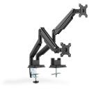 Digitus Lauahoidik DA-90395, 2x32'', 18kg, 33.5cm, must, VESA 75x75, 100x100, teras, plastmass, alumiinium