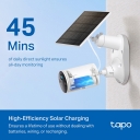 TP-Link Tapo A201 2.5 W saulės skydelis akumuliatorinėms kameroms 5.2 V USB-C kabelis 0.25 m + pratęsimas 3.8 m IP65 Balta