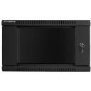 Lanberg seinakapp 19 tolli 6U WF01-6406-10B, 600mm, 6U, 60kg, IP20, klaasd doors, 2 ventilaatori pesa, 4 vertikaalset riba