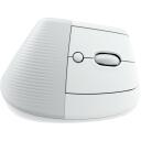 Logitech USB optinė pelė vertikali, 910-006477, 4000 DPI, 6 mygtukai, RF belaidis + Bluetooth, balta