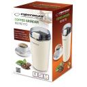 Esperanza Kafijas dzirnaviņas EKC008W, 160W, 70g, caurspīdīgs vāks, plastmasas korpuss, nerūsējo&scaron;ā tērauda asmeņi