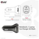Club3D Зарядное устройство CAC-1921 36W, Входное напряжение 12/24V, 2x USB Type-A 5V/3A, 1x USB Type-C 5V/3A, 9V/2A, OCP, OVP, SCP