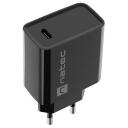 Natec Lādētājs RIBERA NUC-2060, 20W, 100-240V, 50/60Hz, 3A, 1xUSB-C, QUICK CHARGE 3.0, OCP, OVP, OTP, SCP