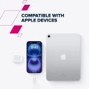 Vads ar USB C līdz USB C savienojumu 100 W ātro uzlādi un 2 m pīto konstrukciju CC100AB C-C 100W Braided 2 m Balts CND-CC100AB20W CANYON