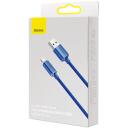 Baseus Crystal Shine USB Lightning kaabel CAJY000003, 1.2m, 2.4A, 480Mbps, alumiiniumisulamist, kootud kangas