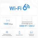 Mercusys bezvadu tīkla sistēma HALO H60X(2-PACK) 1500 Mbit/s, 2.4 GHz/5 GHz, 350 m&sup2;, 2 porti