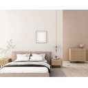 Naktsskapītis LINE ar 2 atvilktnēm 50x40xH50cm, melamīns ar ozola rakstu. 45132