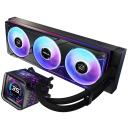 Asrock Phantom Gaming 360 LCD dzesētājs 90-APGA36-BAAGA5, 61,28 CFM, 31,4 dB, LCD IPS, 3 ventilatori, melns, 12 cm, 39,7 cm, 3