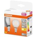 Osram LED pirn P40 5132894, 4W, 470Lm, E14, soe valge, matt, 2tk
