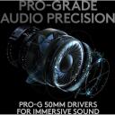 Logitech ausinės PRO X WIRELESS 981-000907 20-20000 Hz, 15 m belaidės, 50 mm, 370 g, neodimio magnetai, Li-Poly 1100 mAh