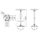 Edbak Stiprinājums PM1W-B, 15kg, horizontāli grozāms 360&deg;, slīpuma leņķis +/- 90&deg;