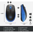 Logitech USB optiline hiir M190 910-005907, 1000DPI, 3 nuppu, 2.4GHz, AA aku, sinine