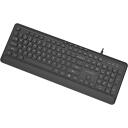 Gembird klaviatūra KB-MCH-05, 1.8m, USB A+C, QWERTY, melna, multimediju taustiņi, plānas taustiņu konstrukcija
