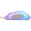 White Shark Pele MORDRED-W GM-5017, 12800 DPI, 7 pogas, USB 2.0, 1.8 m, RGB apgaismojums, optiskā, ergonomiska