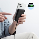 Bezvadu MagSafe atbalsta ārējais uzlādes akumulators 5000 mAh 12 W 24 pin USB-C 2 pieslēgvietas A1618G11 Anker 322 MagGo