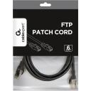 Gembird patch kaabel PP6-2M/BK, 2m, RJ-45, must, vormitud, keerd, foolium, 8 juhet