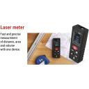 Emos Lazerinis atstumo matuoklis M0502, 0,05&ndash;40 m, &plusmn;2 mm, ilgis, plotas, tūris, automatinis i&scaron;jungimas, ap&scaron;viestas ekranas
