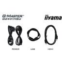 Iiyama G2441HSU-B1 LCD monitors, 60.5 cm, 1920 x 1080 px, IPS, 144 Hz, 1 ms, 2 skaļruņi, 1 HDMI, 1 DP, 2.0 USB centrmezgls