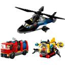 Lego LEGO CITY 60462 Helikopters, ugunsdzēsēju auto un zemūdene, 874 elementu, 3 figūriņas