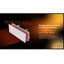 Smart premium-class infrared and convection heater up to 30m² 700W 11mm tempered glass panel with Wi-Fi 110×40×4 cm black AGH0002S Aeno