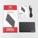 Axagon HDD korpus EE25-SL USB 3.2 Gen 1, 130 x 82 x 16 mm, 0.52 m kaabel, must