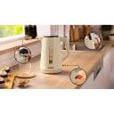 Bosch Kettle TWK1M127, 2400 W, 1.7 L, Plastikas, Kreminis, Automatinis i&scaron;jungimas, Vandens lygio indikatorius