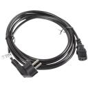 Lanberg CEE 7/7 kuni IEC 320 C13 toitekaabel CA-C13C-11CC-0030-BK, 3 m, 10 A, must, VDE