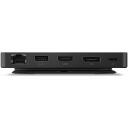 Lenovo USB-C Dual Display Travel Dock w/o Adapter 40B90000WW, 1 x RJ-45, 1 x USB-A 10 Gbps, 2 x USB-C 10 Gbps, 1 x HDMI, 65 W