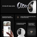 IP stebėjimo kamera Smart Camera C701 4K UHD 8 MP 360&deg; panoraminis vaizdas Wi-Fi 6 Bluetooth 5.4 infraraudonųjų spindulių naktinis matymas microSD BHR07X7EU Balta Xiaomi