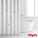 Shower curtain 180x200cm white, polyester 012348 RAYEN