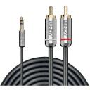 Lindy Kaabel 35332 0.5m 3.5mm isane / 2xPhono isane, 24K kuld&uuml;hendused, PVC ja halogeenivaba