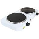 Esperanza EKH010W regulējamā elektriskā plīts, 2 zonas, 1000W, 220-230V, 50-60Hz, balta