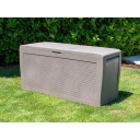 Sandėliavimo dėžutė Samoa Rattan Box 270L smėlio spalvos KETER 29209570587 117x45x57cm 7.1kg