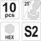 Набор шестигранников с шаром 10пр YT-0561 YATO