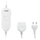 Elektriskā apsildāmā sega 1 personai 4 temperatūras līmeņi mazgājama ar pulti 60 W poliesters balta 80 × 150 cm MS7419 Mesko