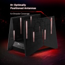TP-Link Archer GE800 traadita ruuter Tri-Band Wi-Fi 7 BE19000 kuni 19000 Mbps Gaming optimeerimine 2&times; 10 Gbps WAN/LAN 4&times; 2.5 Gbps LAN MU-MIMO EasyMesh Must