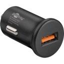 Goobay ātrās uzlādes QC3.0 USB automa&scaron;īnas lādētājs 45162, 18W, 1xUSB 2.0, 12-24V, melns, aizsardzība pret pārslodzi