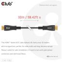 Club3D HDMI 2.1 kabelis CAC-1392 30m, 48Gbps, 8K60Hz, juodas, vienpusis, auksiniai jungtys