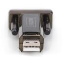 Digitus USB 2.0 seeriaadapter DA-70167, RS-232, 128 Kbps, FTDI kiip, must, 80 cm USB kaabel