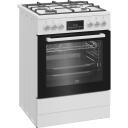 Beko Krosnis FBM62330GWDTN, 60cm, 72L, dujinė viryklė, elektrinė orkaitė, LED ekranas, kepimas