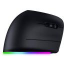Razer optiskā pele Pro Click V2 Vertical RZ01-05250100-R3G1, 30000 DPI, 8 pogas, RGB apgaismojums, 2.4 GHz, Bluetooth, USB-C