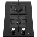 Iseasy gaasipliit MGBG-312S2C, 1x1kW, 1x2.7kW, automaatne gaasi v&auml;ljal&uuml;litus, elektrooniline s&uuml;&uuml;de, klaaspind