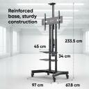 Onkron TV alus TS1881E-B, ekraani suurus 127-218 cm, maksimaalne koormus 105.9 kg, k&otilde;rguse reguleerimine 1350-1650 mm, 2 riiulit