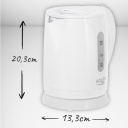 Электрический чайник 0.8 L 850 W нержавеющая сталь 360&deg; база белый AD1371W Adler