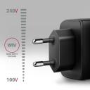 Axagon sieninis įkroviklis ACU-PQ45 45W, 2xUSB-A, 1xUSB-C, 100-240V, QC4+, PD3.0, juodas, energijos apsauga