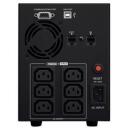 Cyberpower UPS sistēma VALUE2200EILCD, 2200 VA, 1320 W, 6 x C13, 1 x USB, 2 x RJ11, 2 x RJ45, LCD displejs